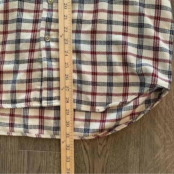COLUMBIA SHIRT MENS MEDIUM RED WHITE BLUE  CHECK 100% COTTON FLANNEL BUTTON DOWN - Picture 10 of 10